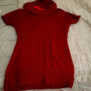 Red sweater dress